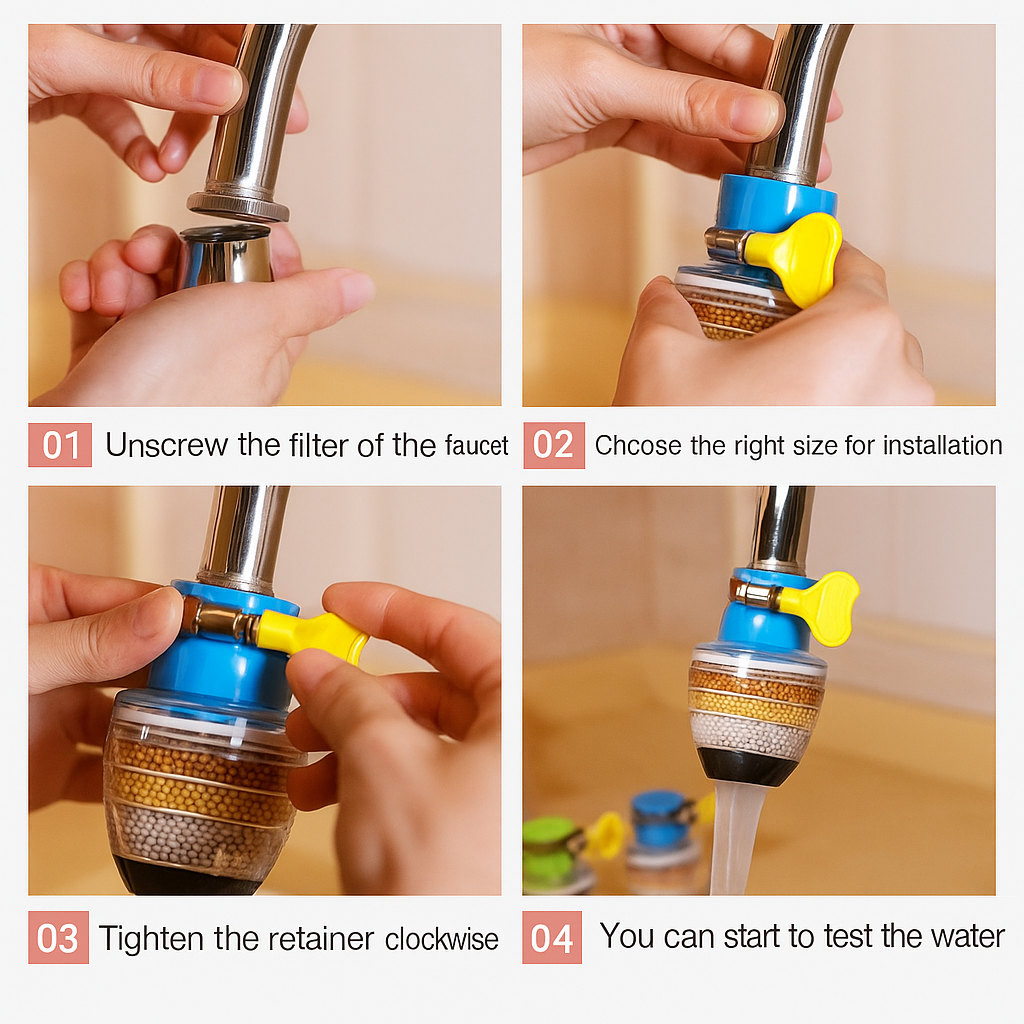 Activated Carbon Faucet Water Filters Home Kitchen Faucet Tap Water|Tap Filter Multilayer | Clean Purifier Filter Cartridge