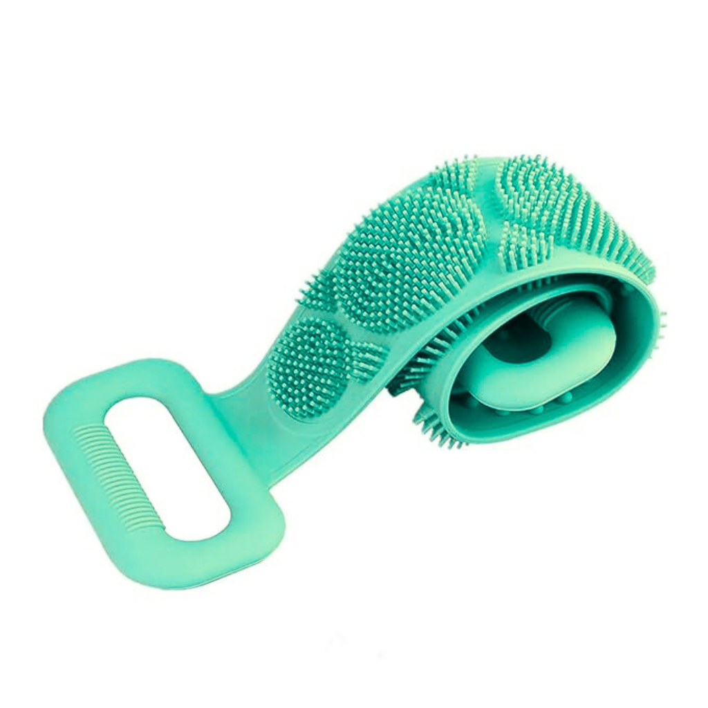 Silicone Back Scrubber Belt for Shower | Soft Exfoliating Body Scrub Brush with Dual Handles | Deep Cleaning Bath Massage Strap